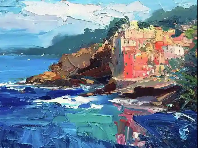 油畫!肌理與色塊的碰撞! 29 冷靜的藍色15