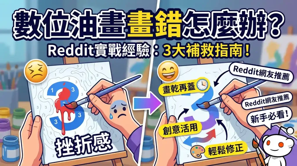 數字油畫畫錯怎麼辦？Reddit網友實戰經驗與完整補救指南
