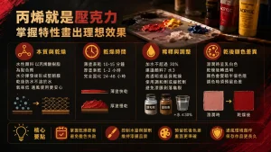 丙烯顏料是壓克力嗎?從成分解析、調色比例到 3 款熱銷顏料實測指南 4 丙烯顏料是壓克力嗎?從成分解析、調色比例到 3 款熱銷顏料實測指南