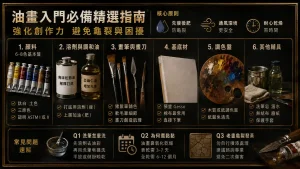 【油畫入門指南】新手第一套工具怎麼買?調色、選筆到防龜裂實作全解析 9 【油畫入門指南】新手第一套工具怎麼買?調色、選筆到防龜裂實作全解析