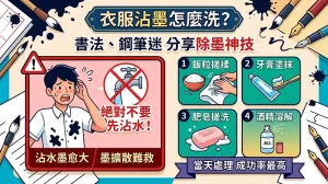 衣服沾到原子筆水怎麼辦？多位網友親測有效的去漬方法