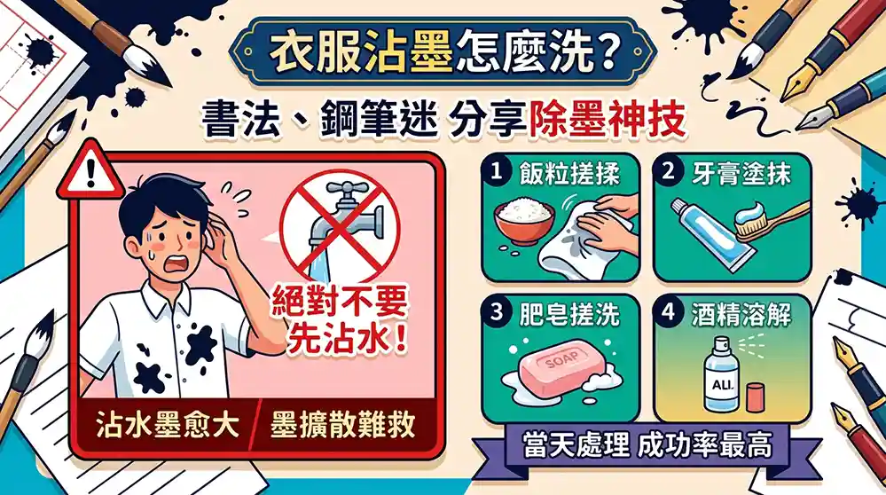 衣服沾到原子筆水怎麼辦？多位網友親測有效的去漬方法