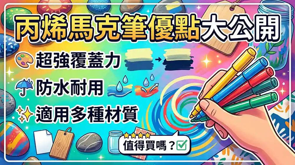 丙烯馬克筆優點：覆蓋力強、防水又耐用，值得買嗎？