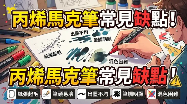 丙烯馬克筆缺點有哪些？買前一定要知道的真實問題