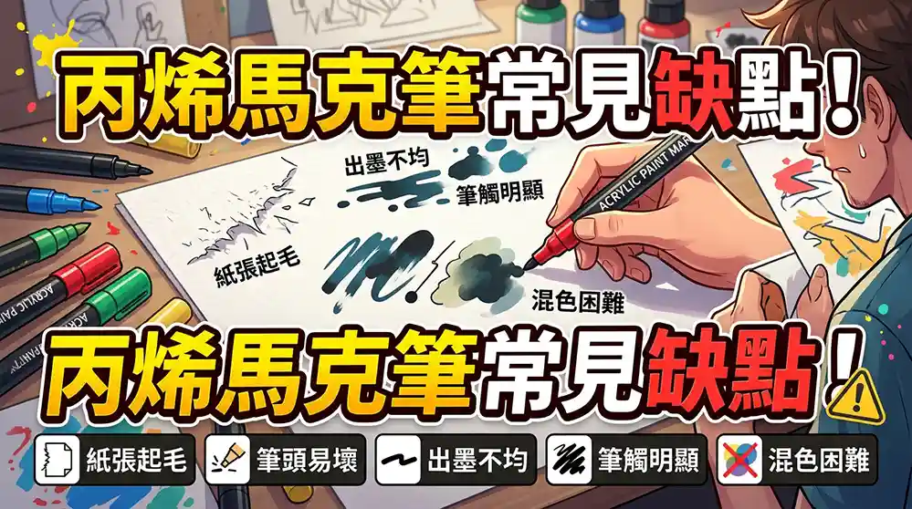丙烯馬克筆缺點有哪些？買前一定要知道的真實問題