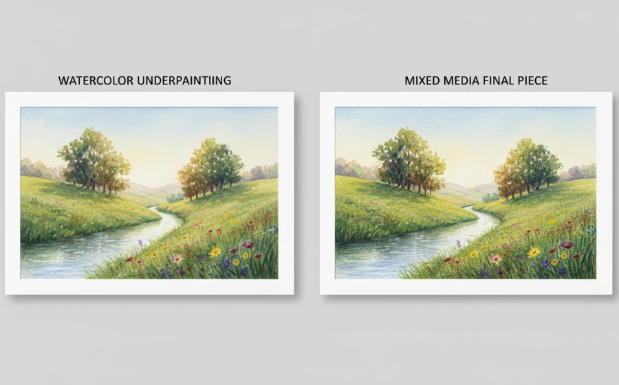 5個手繪職人私藏秘訣:色鉛筆與水彩混搭技巧 3 5個手繪職人私藏秘訣:色鉛筆與水彩混搭技巧,讓你的作品質感瞬間提升 - Image 1