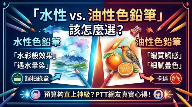 色鉛筆水性 vs 油性色鉛筆該怎麼選？PTT 網友真實心得整理