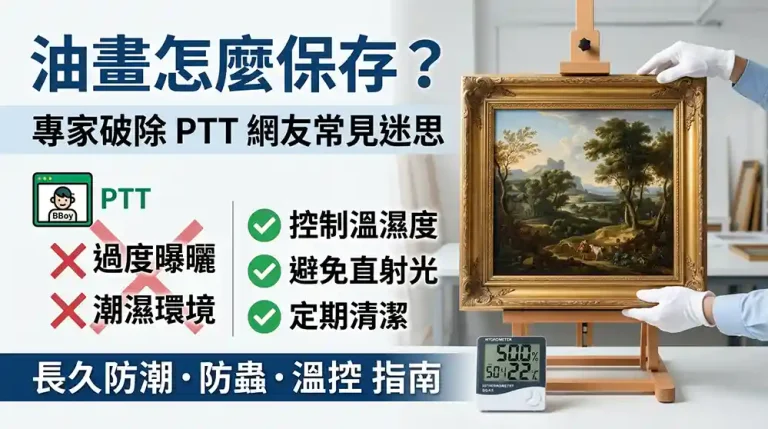 油畫怎麼保存？專家破解 PTT 網友常見迷思與長久防護指南