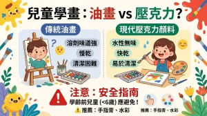 兒童適合學油畫還是壓克力？畫友真實評測與年齡安全選擇指南