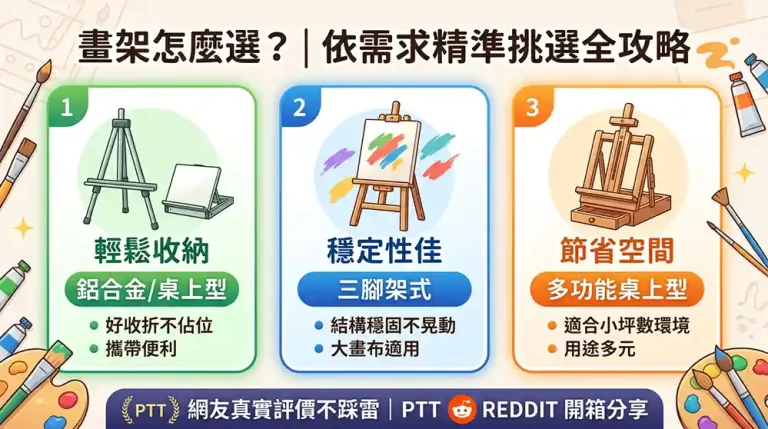 畫架推薦與選購指南：木製、鐵製、桌上型怎麼選