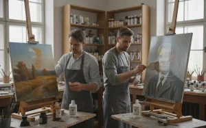 油畫要用什麼油?3大保護油(凡尼斯)優缺點解析與畫室達人真實建議 7 油畫保護油凡尼斯使用示範