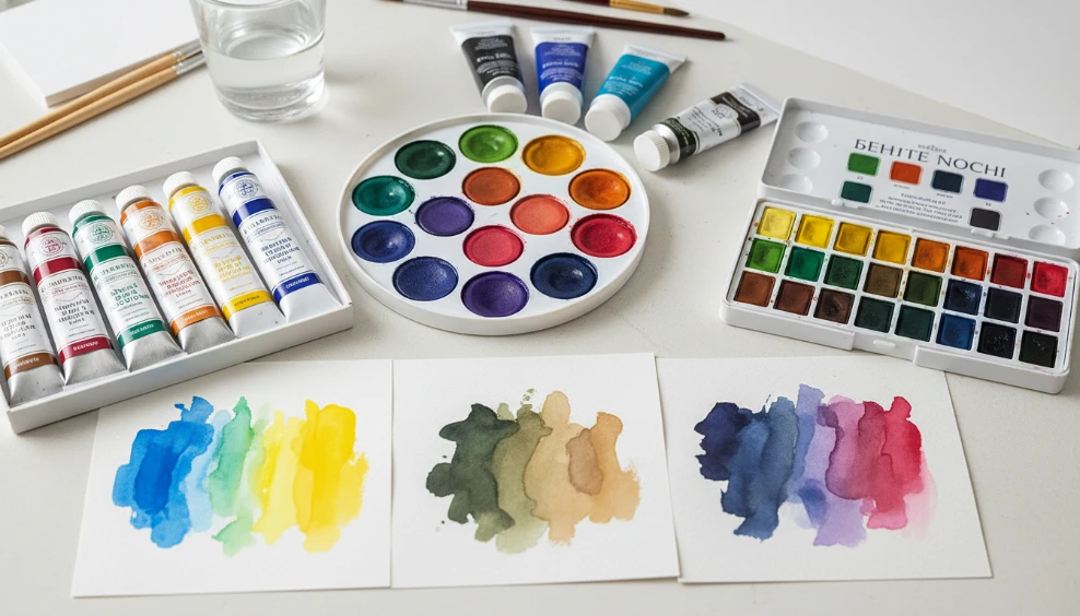 專家級水彩比較 (好賓/丹尼爾/白夜) 專業視覺圖