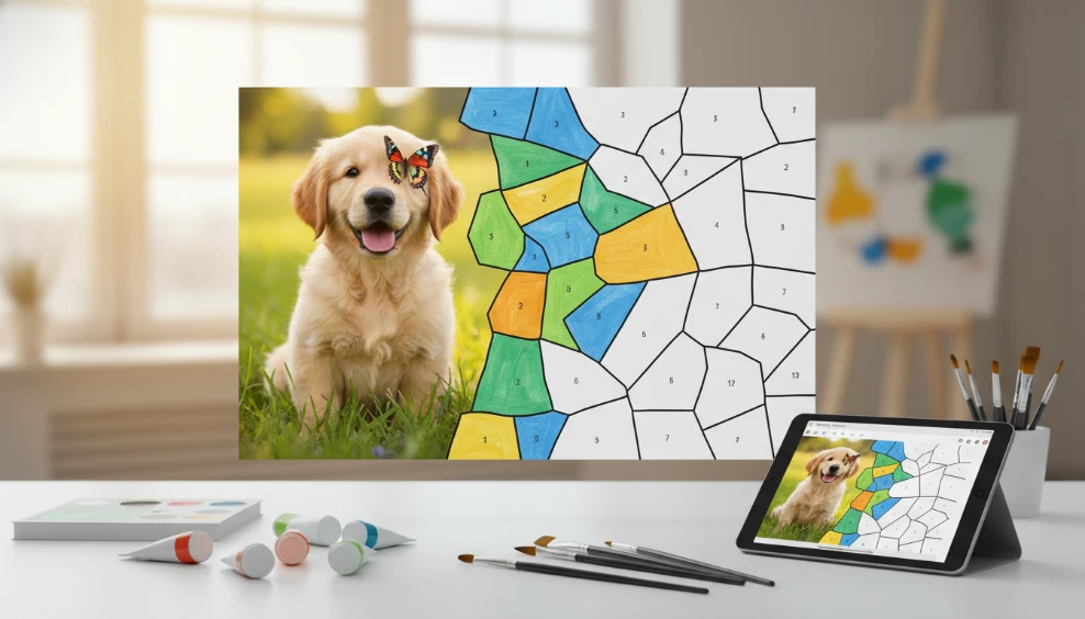 相片數字油畫 詳細概念圖