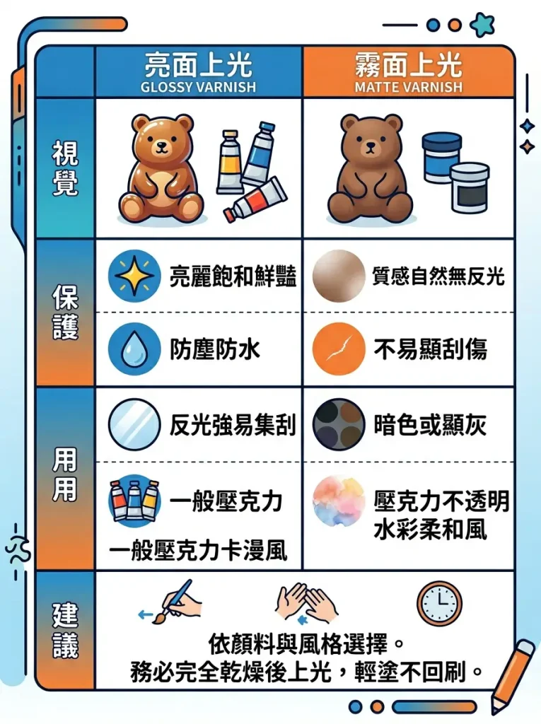 壓克力顏料亮光與啞光的選擇：Reddit畫友實測與保護技巧