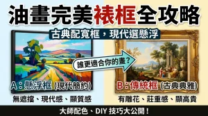 油畫作品如何裝框才好看?畫友與裱框師傅最常用的實戰技巧 5 油畫作品如何裝框才好看?畫友與師傅實戰秘訣