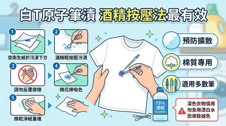 衣服沾到原子筆水怎麼辦？酒精真的有用嗎？真實經驗整理